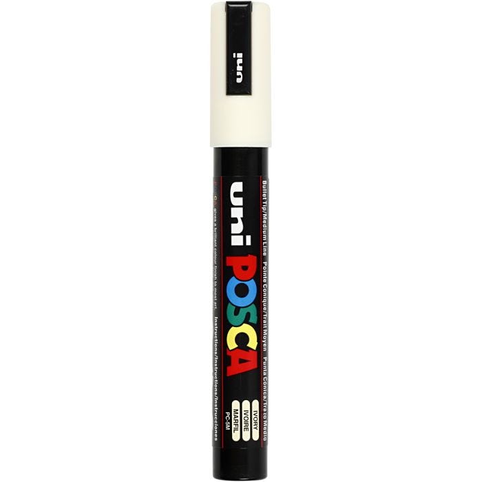 Posca Marker, nro PC-5M, paksuus 2,5 mm, medium, norsunluu, 1 kpl