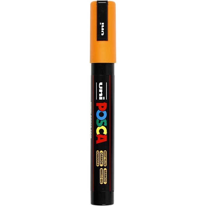 Posca Marker, nro PC-5M, paksuus 2,5 mm, medium, bright yellow, 1 kpl