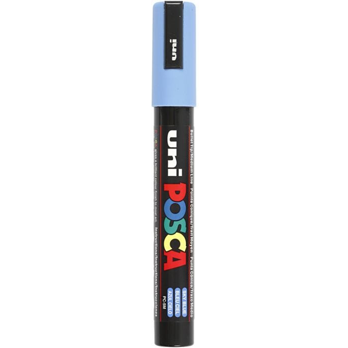 Posca Marker, PC-5M, paksuus 2,5 mm, medium, taivaansininen, 1 kpl