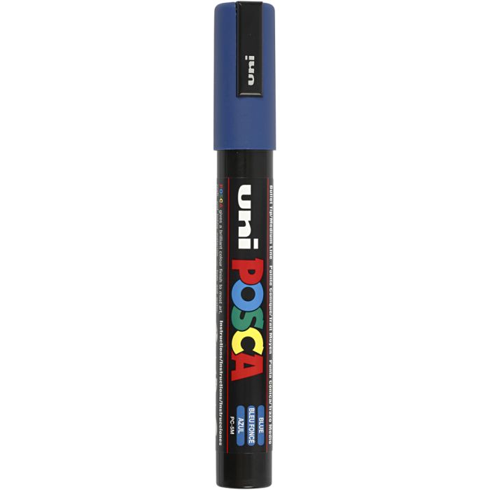 Posca Marker, PC-5M, paksuus 2,5 mm, medium, sininen, 1 kpl