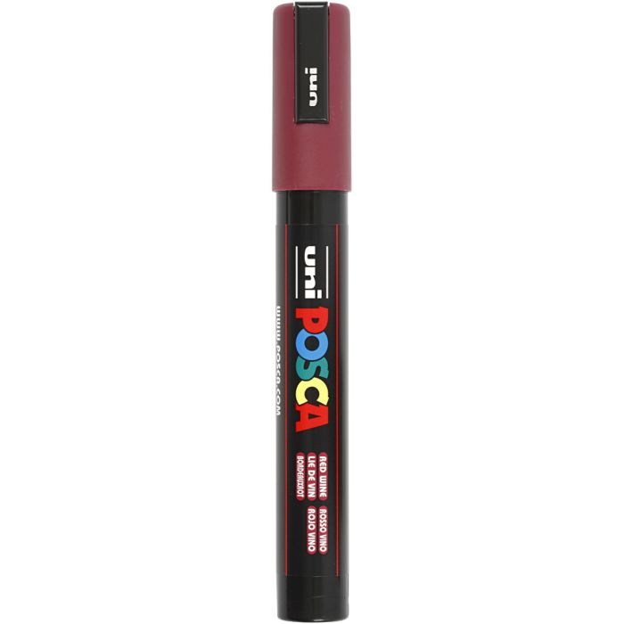 Posca Marker, PC-5M, paksuus 2,5 mm, medium, red wine, 1 kpl