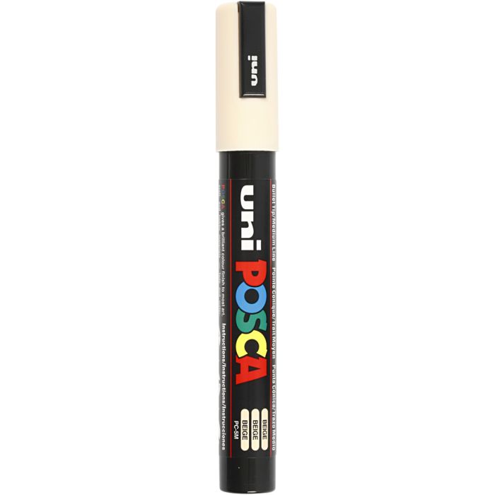 Posca Marker, PC-5M, paksuus 2,5 mm, medium, beige, 1 kpl