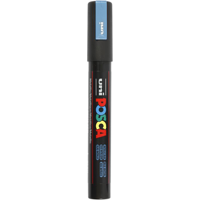 Posca Marker, nro PC-5M, paksuus 2,5 mm, medium, metallic sininen, 1 kpl