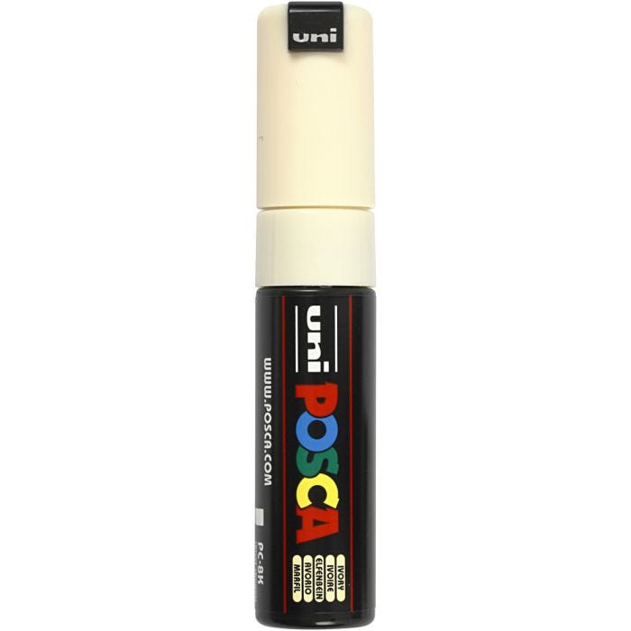 Posca Marker, PC-8K, paksuus 8 mm, broad, norsunluu, 1 kpl