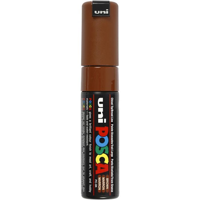 Posca Marker, PC-8K, paksuus 8 mm, broad, ruskea, 1 kpl