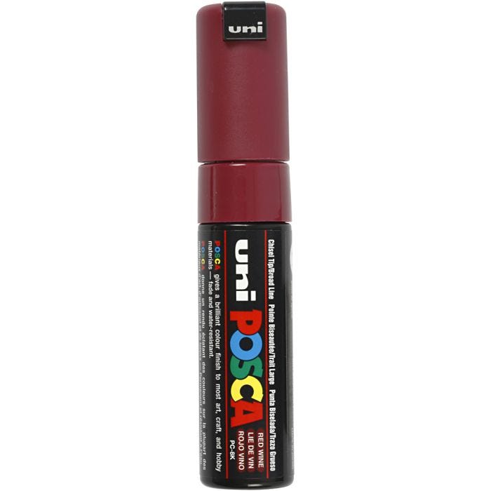 Posca Marker, PC-8K, paksuus 8 mm, broad, red wine, 1 kpl