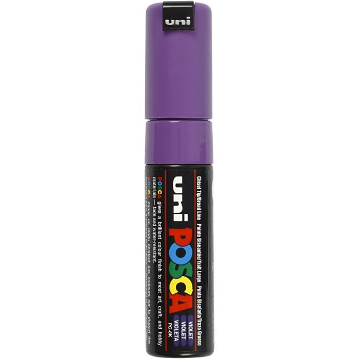 Posca Marker, nro PC-8K, paksuus 8 mm, broad, violet, 1 kpl