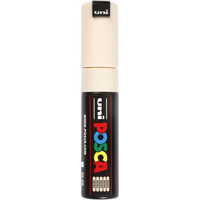 Posca Marker, nro PC-8K, paksuus 8 mm, broad, beige, 1 kpl