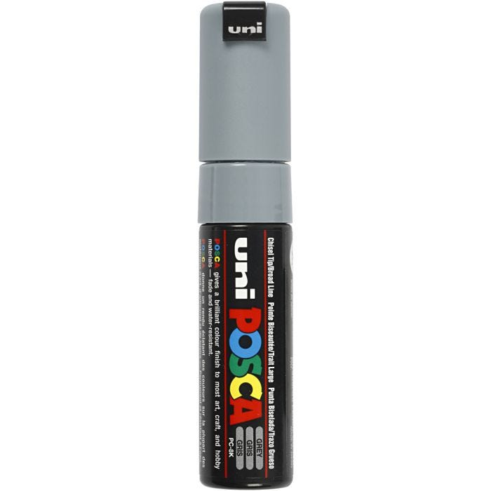 Posca Marker, nro PC-8K, paksuus 8 mm, broad, harmaa, 1 kpl