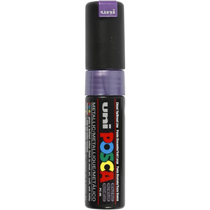 Posca Marker, nro PC-8K, paksuus 8 mm, broad, metallic-violetti, 1 kpl