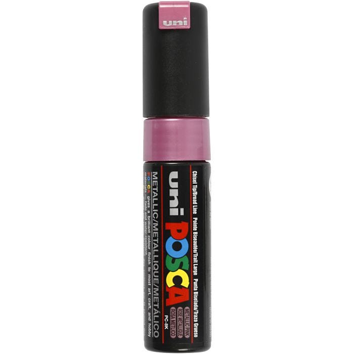 Posca Marker, nro PC-8K, paksuus 8 mm, broad, metallic pink, 1 kpl