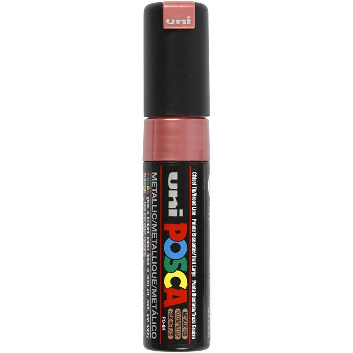 Posca Marker, nro PC-8K, paksuus 8 mm, broad, metallipunainen, 1 kpl