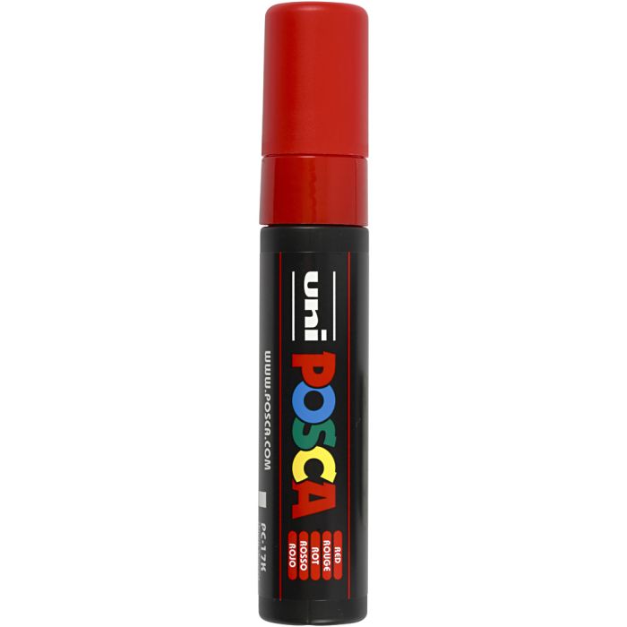 Posca Marker, PC-17K, paksuus 15 mm, extra broad, punainen, 1 kpl