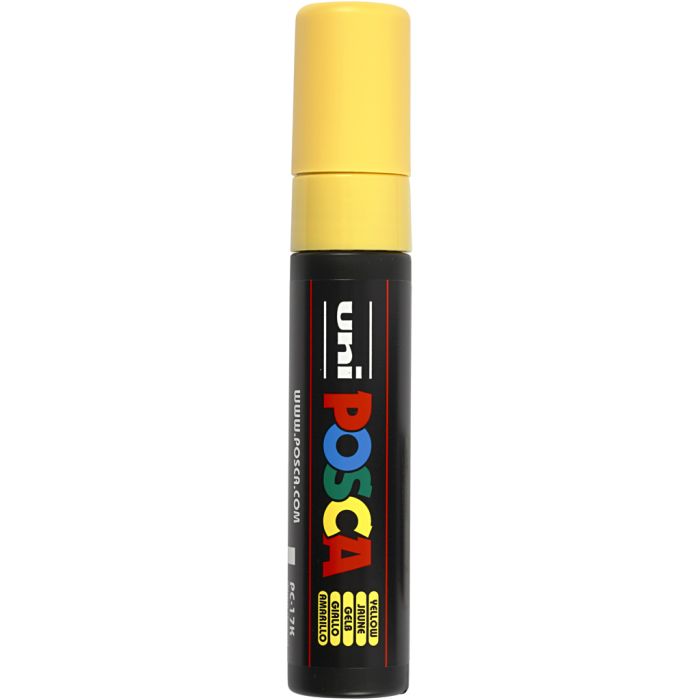 Posca Marker, PC-17K, paksuus 15 mm, extra broad, keltainen, 1 kpl