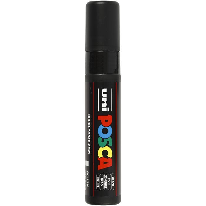 Posca Marker, PC-17K, paksuus 15 mm, extra broad, musta, 1 kpl