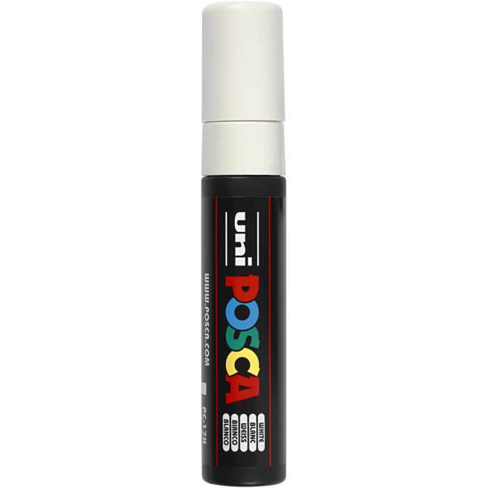 Posca Marker, PC-17K, paksuus 15 mm, extra broad, valkoinen, 1 kpl