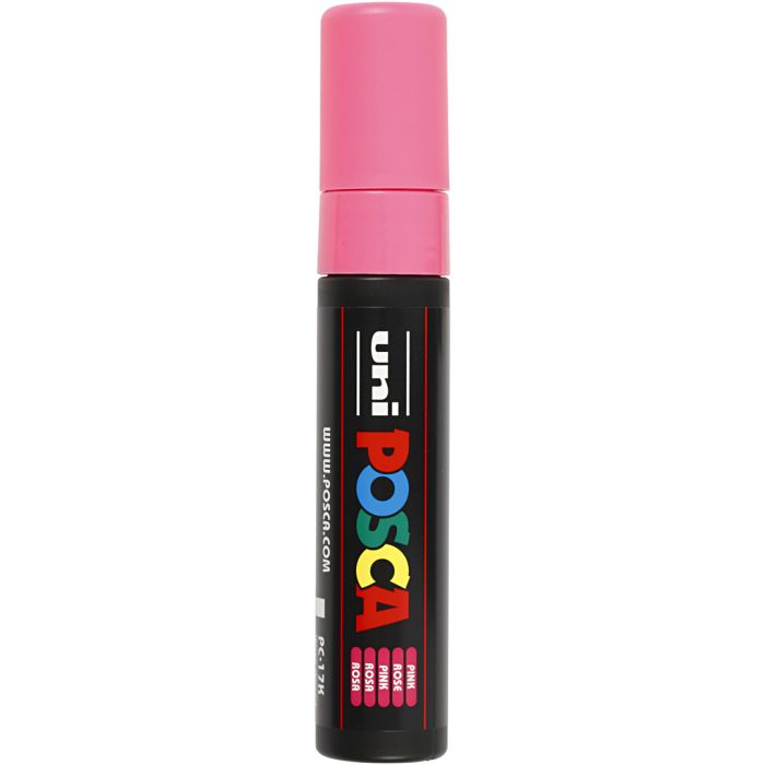 Posca Marker, PC-17K, paksuus 15 mm, extra broad, pinkki, 1 kpl