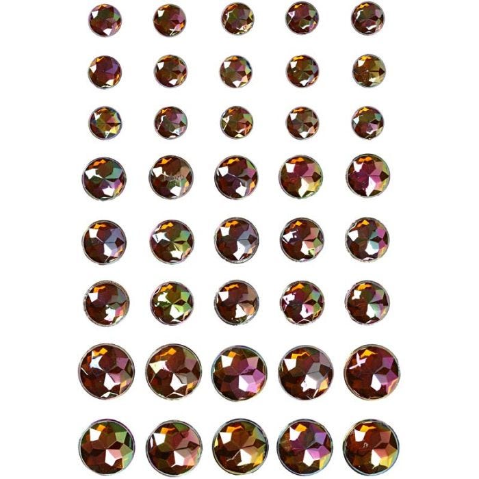 Akryylitimantit, koko 6+8+10 mm, ruskea, 40 kpl/ 1 pkt