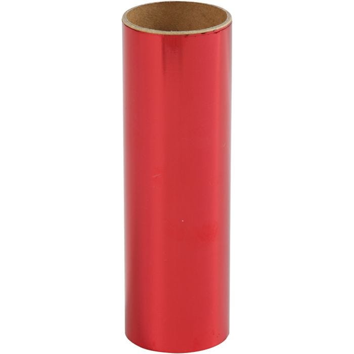 Koristefolio, Lev: 15,5 cm, paksuus 0,02 mm, punainen, 50 cm/ 1 rll