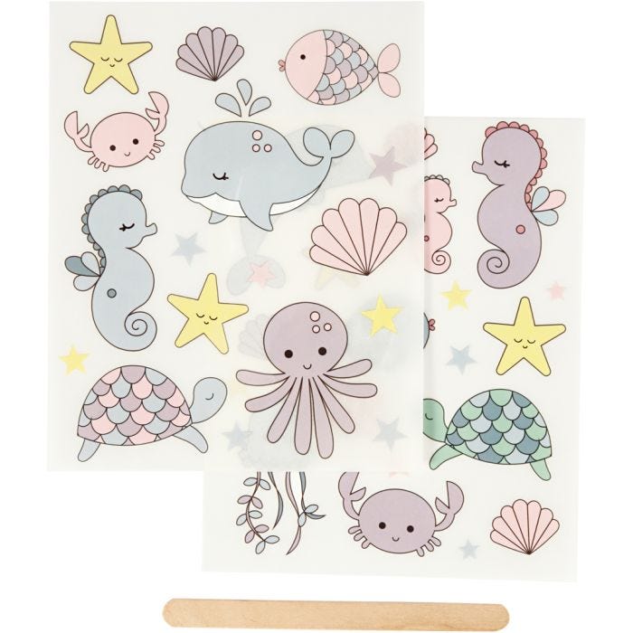 Siirtotarra, Meri, arkki 12,2x15,3 cm, 1 pkk/ 1 pkt