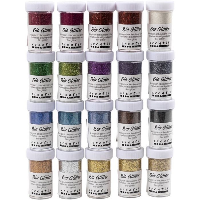 Bio kimalle, värilajitelma, 20x27 ml/ 1 pkt