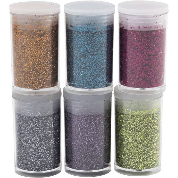 Bio kimalle, värilajitelma, 6x7 ml/ 1 pkt
