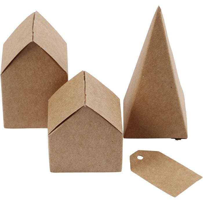 Leikatut talot ja puut, Kork. 5,7-10 Cm cm, 1 set