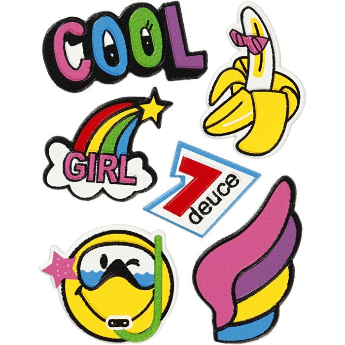 Pehmotarrat, Cool Girl, arkki 12,2x17,75 cm, 1 ark
