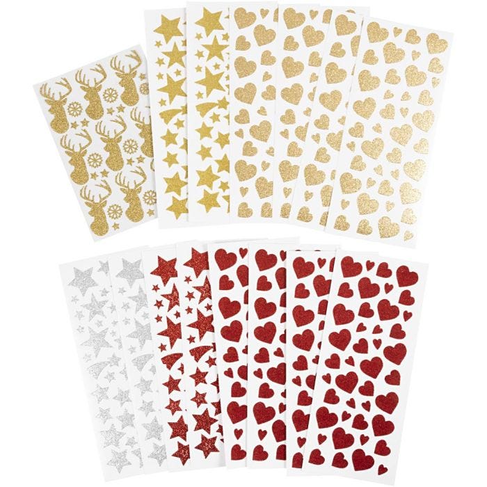 Kimalletarrat, arkki 10x24+12x18,5 cm, 8 ark/ 1 pkt