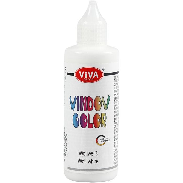 Ikkunaväri, valkoinen, 90 ml/ 1 pll