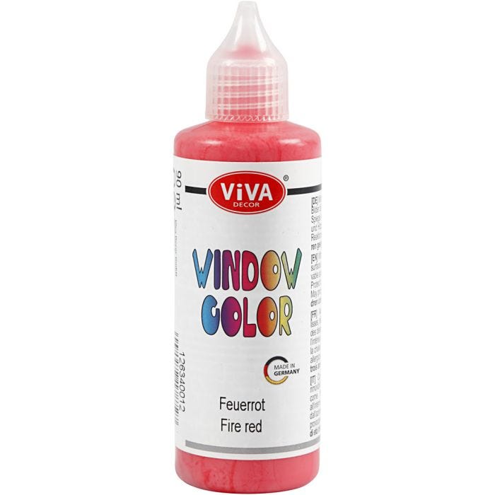 Ikkunaväri, punainen, 90 ml/ 1 pll