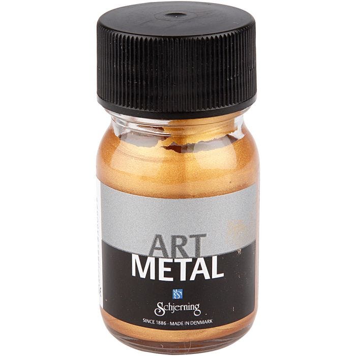 Askartelumaali Metallic, medium kulta(5104), 30ml/ 1 pll