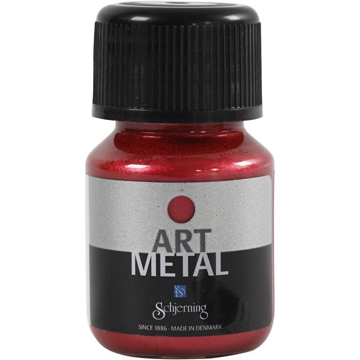 Askartelumaali Metallic, laavan punainen(5112), 30 ml/ 1 pll