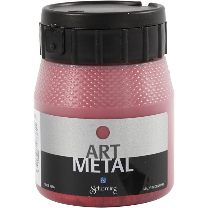 Askartelumaali Metallic, laavan punainen(5112), 250 ml/ 1 pll