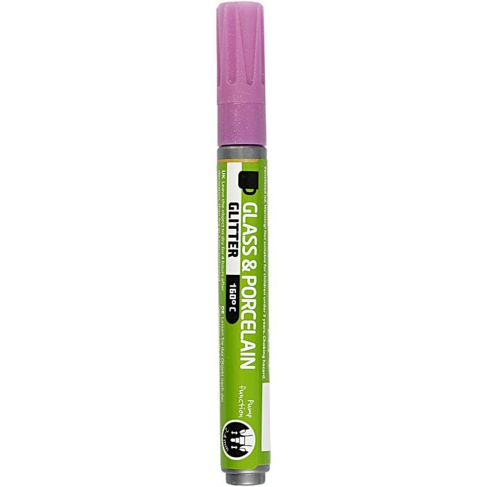 Lasi- ja Posliinitussi, kimalle, paksuus 2-4 mm, läpikuultavat, pinkki, 1 kpl