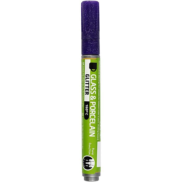 Lasi- ja Posliinitussi, kimalle, paksuus 2-4 mm, läpikuultavat, violet, 1 kpl