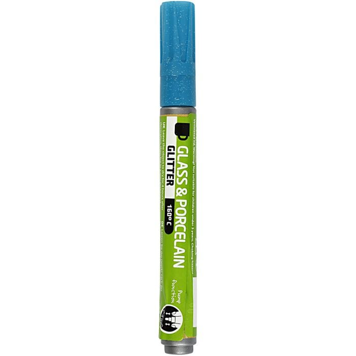 Lasi- ja Posliinitussi, kimalle, paksuus 2-4 mm, läpikuultavat, turkoosi, 1 kpl