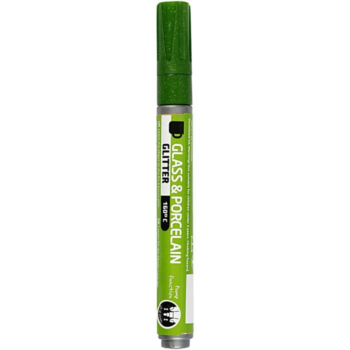Lasi- ja Posliinitussi, kimalle, paksuus 2-4 mm, läpikuultavat, vaaleanvihreä, 1 kpl