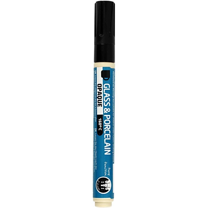 Lasi- ja posliinitussi, paksuus 2-4 mm, peittävä, musta, 1 kpl