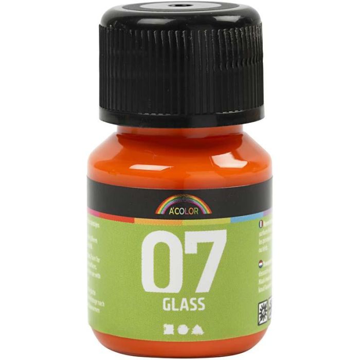 A-Color Lasimaali, oranssi, 30 ml/ 1 pll