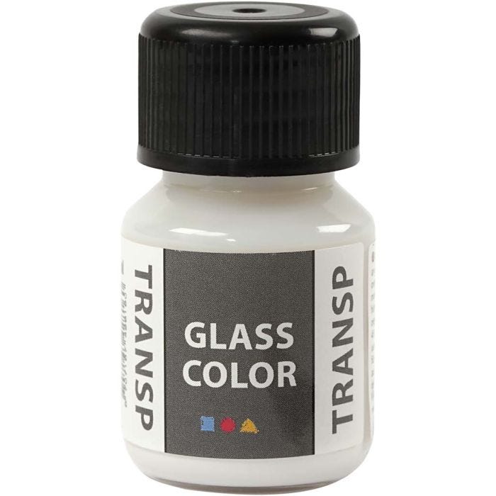 Glass Color Transparent lasimaali, valkoinen, 30 ml/ 1 pll