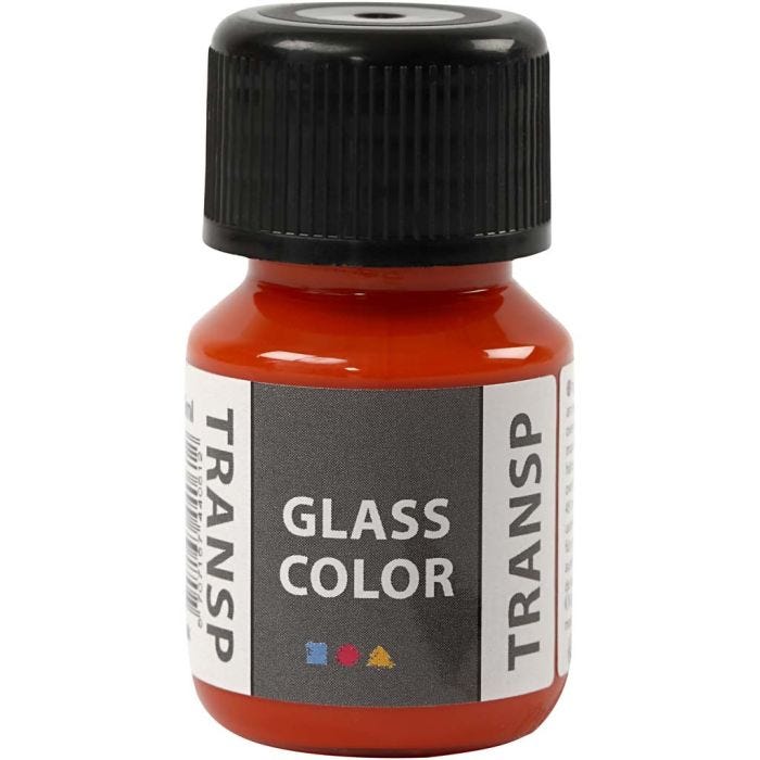 Glass Color Transparent lasimaali, oranssi, 30 ml/ 1 pll