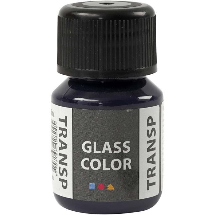 Glass Color Transparent lasimaali, laivastonsininen, 30 ml/ 1 pll