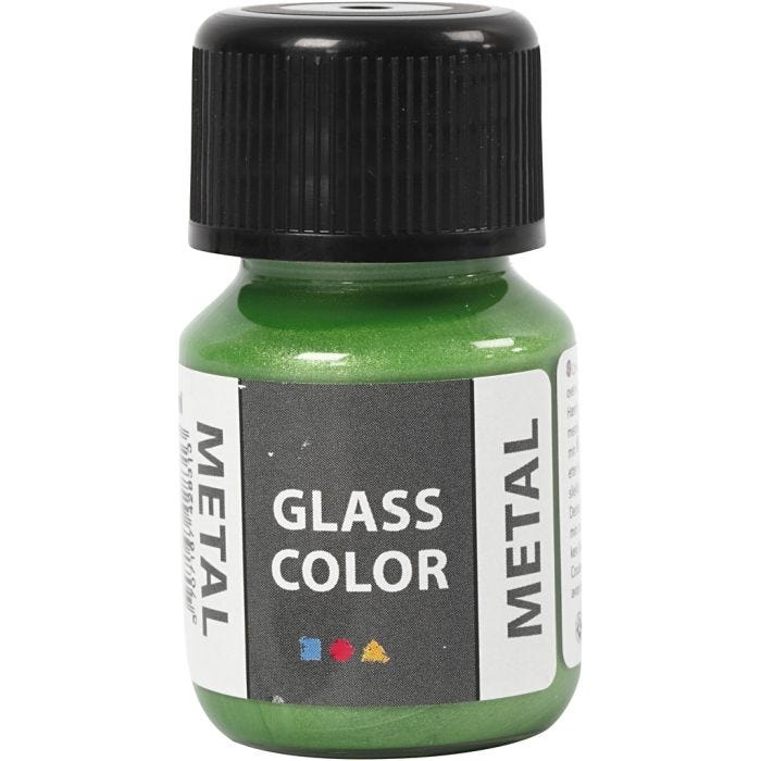 Glas Color Metal lasimaali, vihreä, 30 ml/ 1 pll
