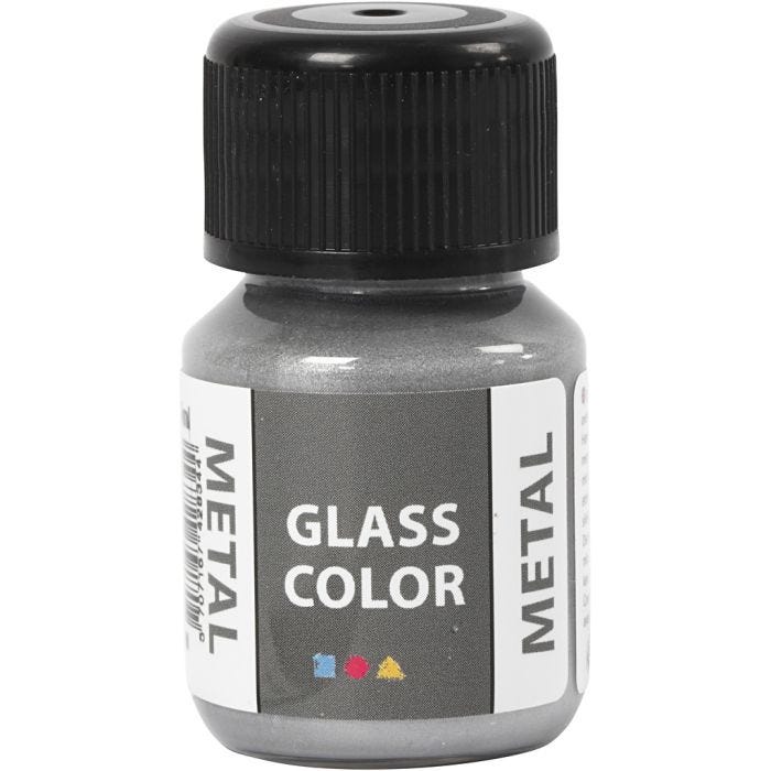 Glas Color Metal lasimaali, hopea, 30 ml/ 1 pll