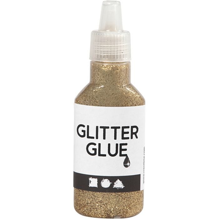Kimalleliima, kulta, 25 ml/ 1 pll