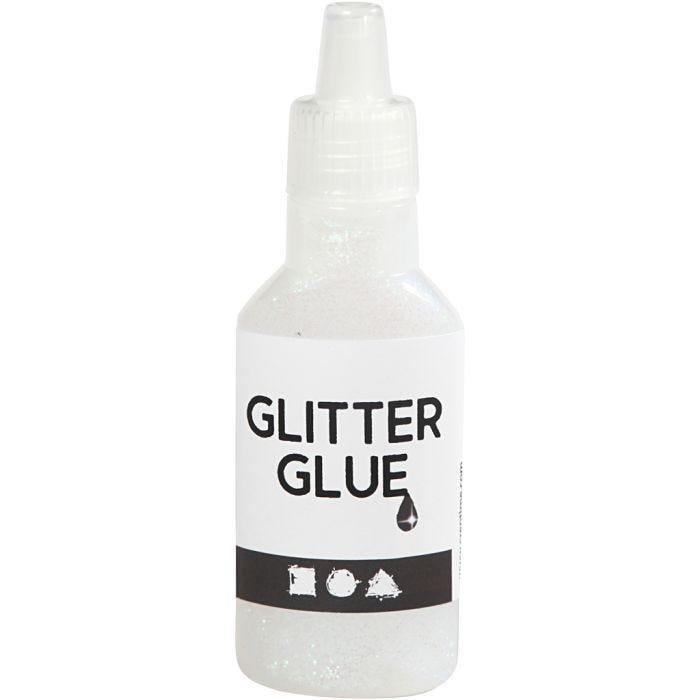 Kimalleliima, hologrammisesti valkoinen, 25 ml/ 1 pll