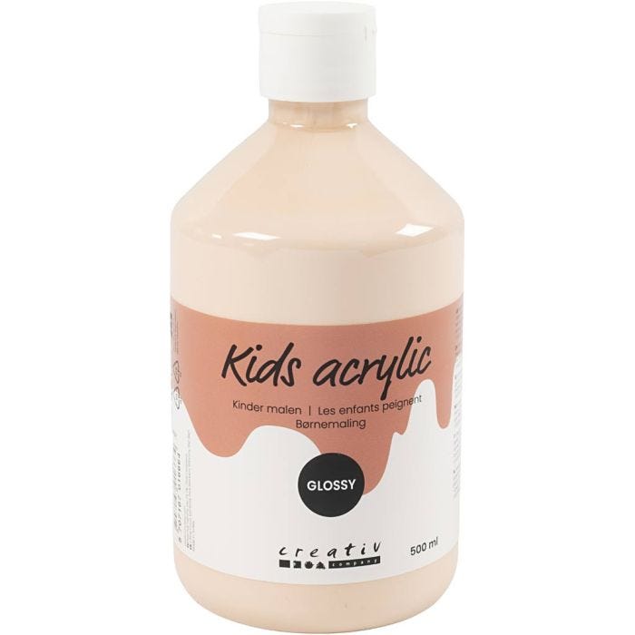 Akryylimaali Kiiltävä, vaalea puuteri, 500 ml/ 1 pll