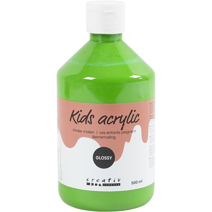 Akryylimaali Kiiltävä, vaaleanvihreä, 500 ml/ 1 pll