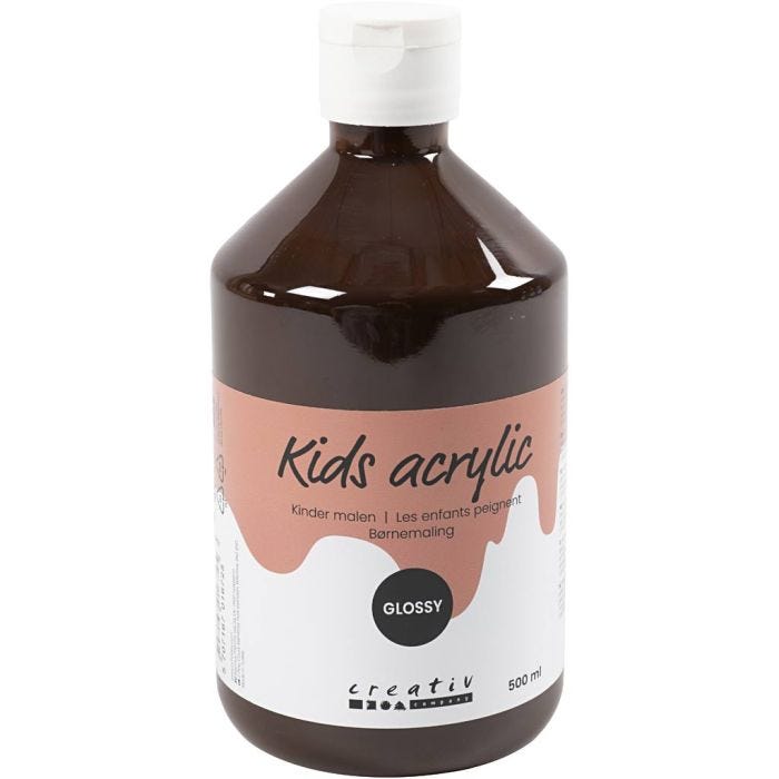 Akryylimaali Kiiltävä, ruskea, 500ml/ 1 pll